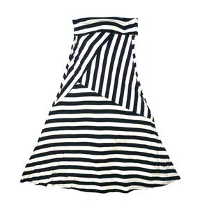 Y2K Wet Seal Sleeveless Striped Maxi Skirt Black And White Size Large